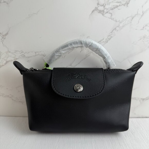 NWT LONGCHAMP LE PLIAGE XTRA XS POUCH Black - Picture 2 of 9